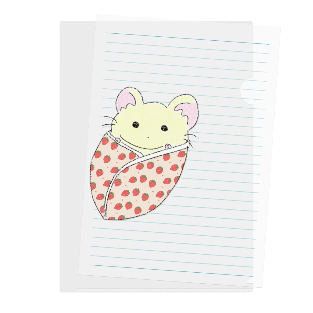 🐁しろきぬ本舗🐁のおくるみベビー Clear File Folder