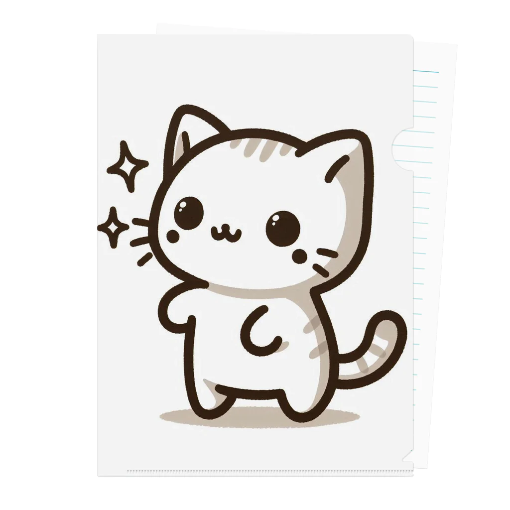 ayamomohidemiの可愛いねこちゃん Clear File Folder