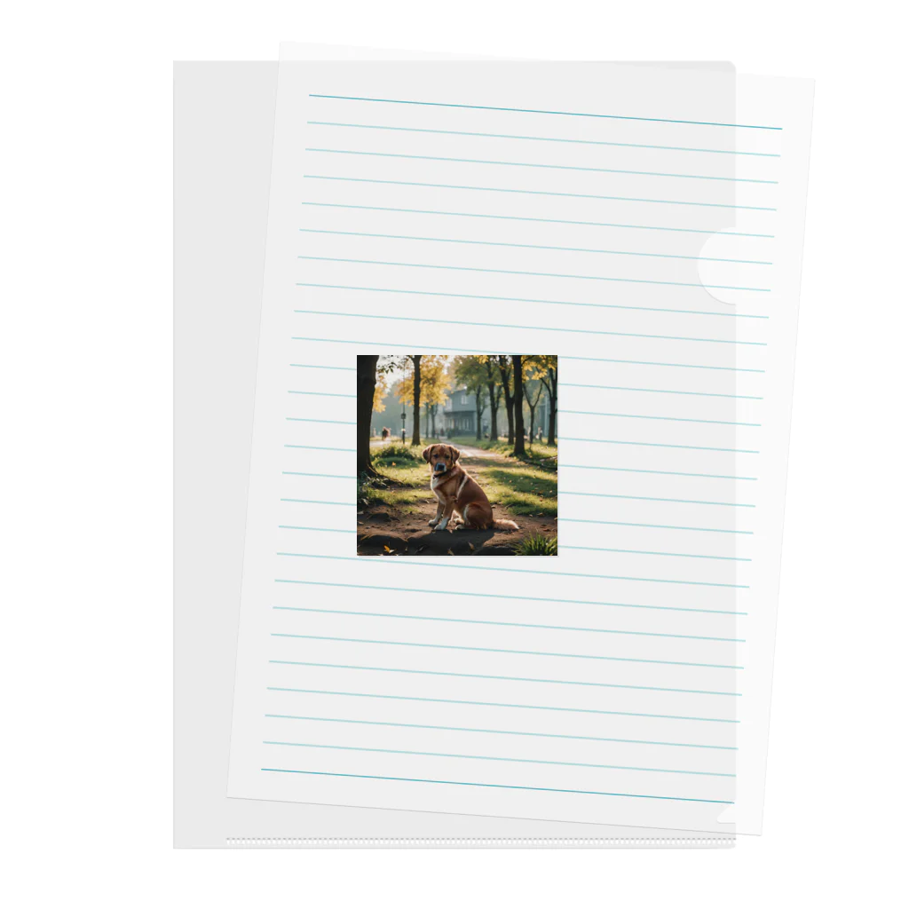 kokin0の横向きの犬 liting dog Clear File Folder