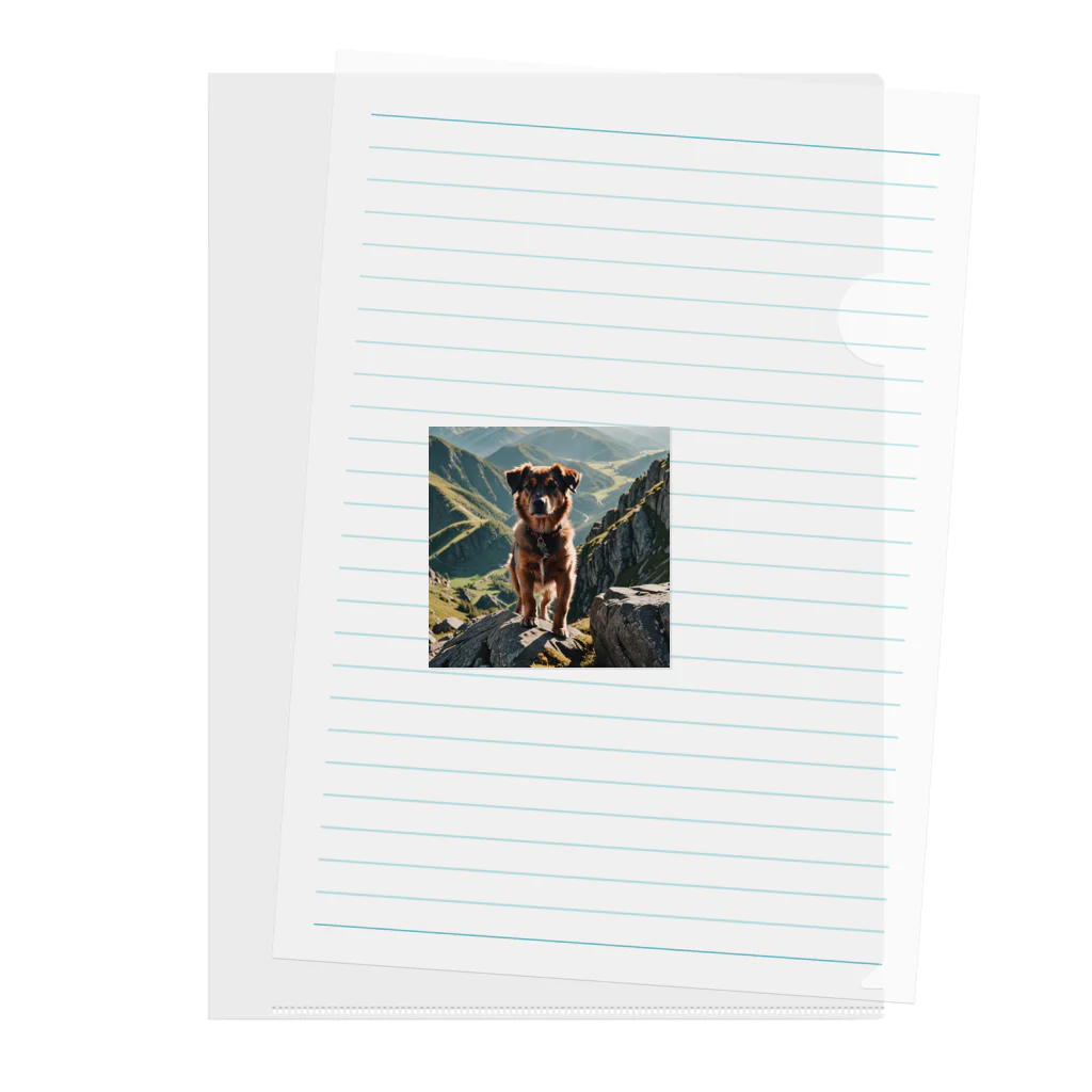 kokin0の山の麓にいる犬 dog top the mountain Clear File Folder