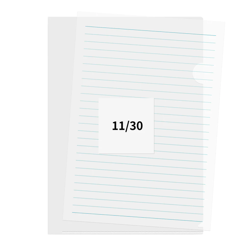 AY-28の日付11/30 バージョン Clear File Folder