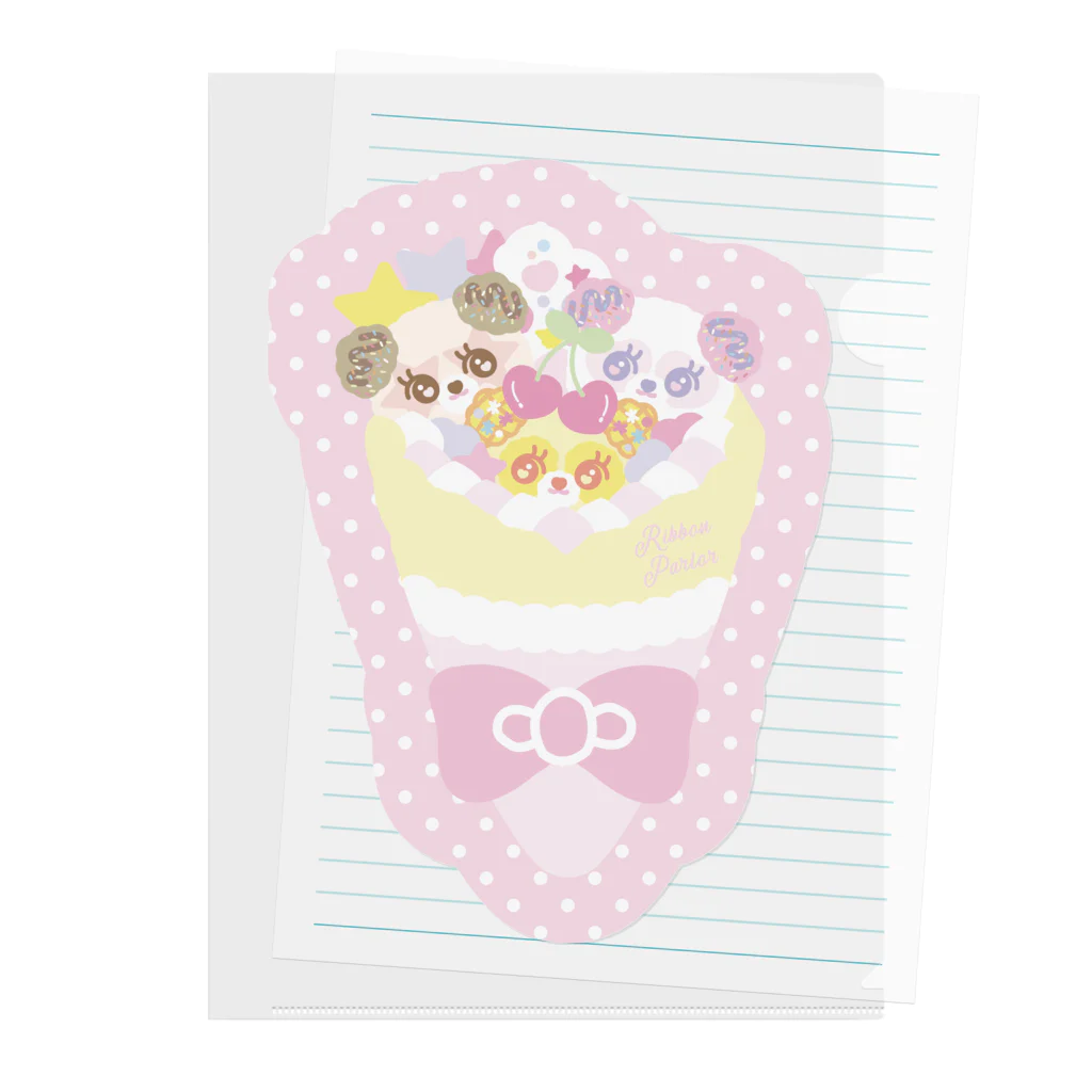 🎀りぼんぱ～ら～🎀のぱんだクレープ Clear File Folder