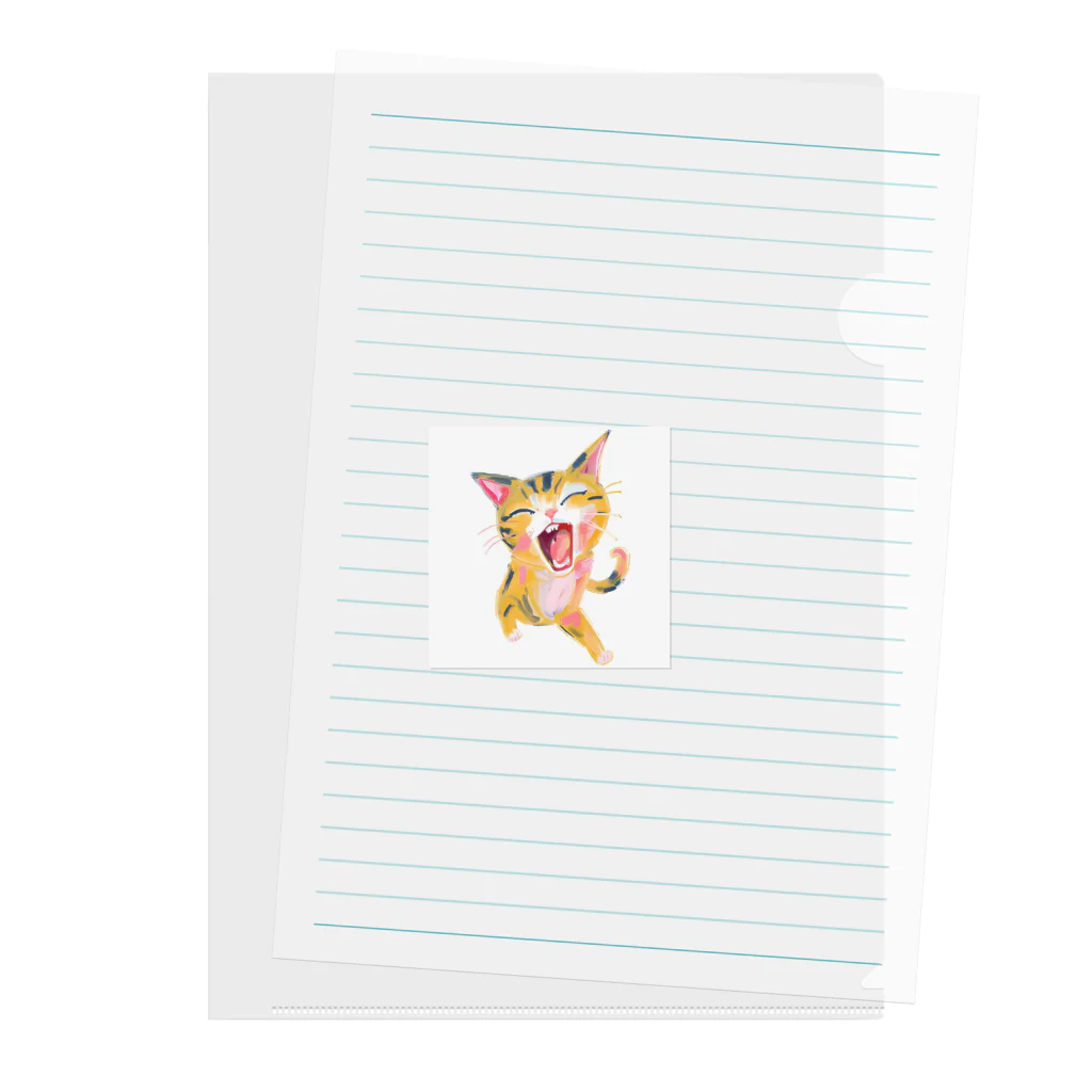 ほわんなかのみゃーと鳴く猫ちゃん Clear File Folder