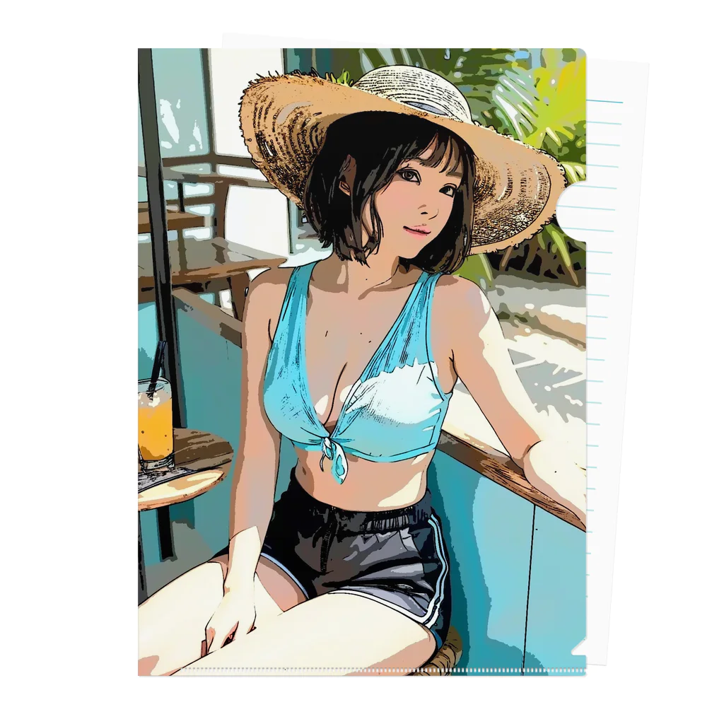 SSD-coのBeachi Girl 4` Clear File Folder