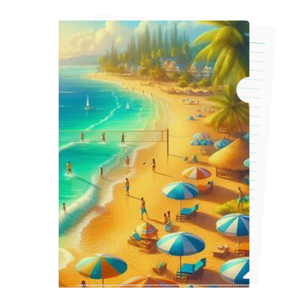 Rパンダ屋の「夏のビーチグッズ」 Clear File Folder