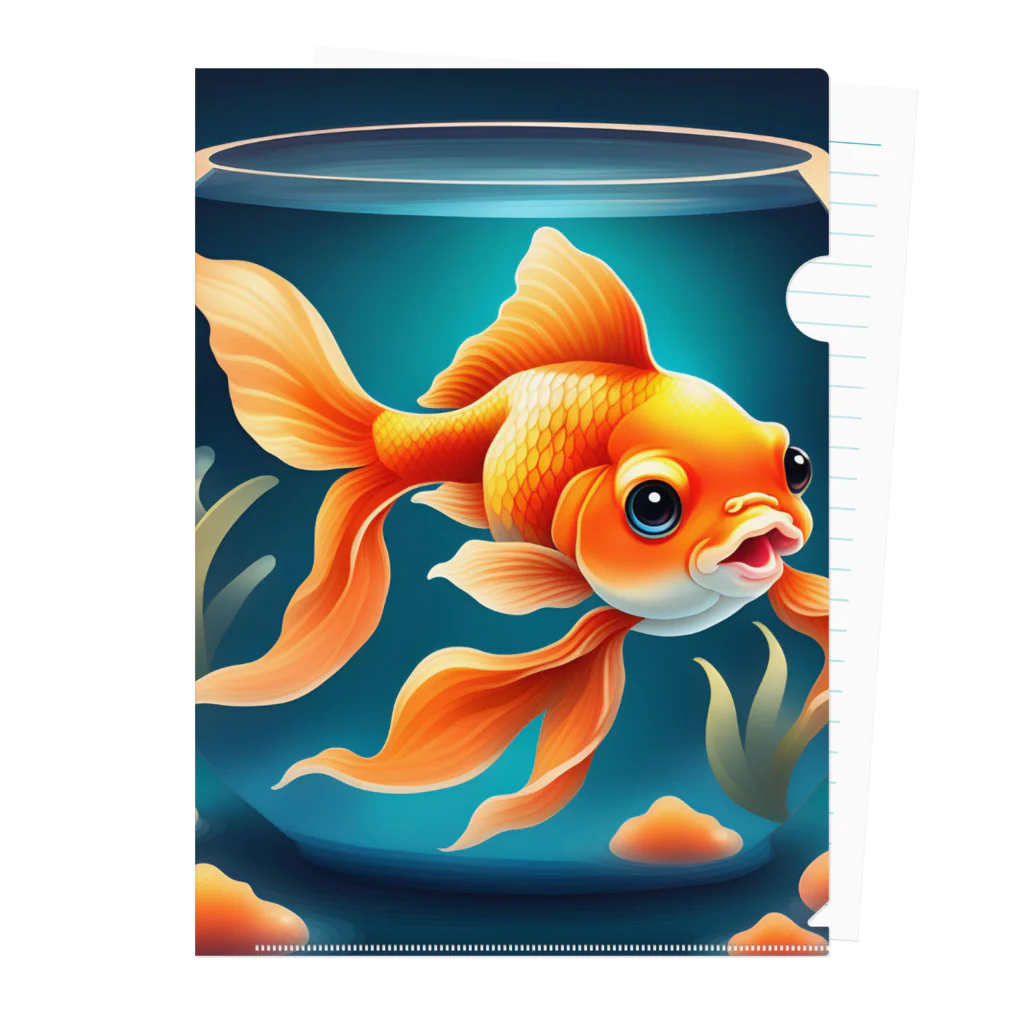 ponzu0108の金魚鉢の金魚 Clear File Folder