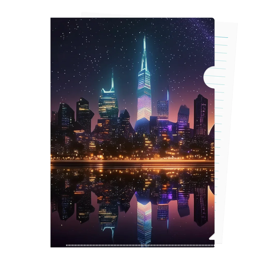 Mysycaの海辺の都市 Clear File Folder