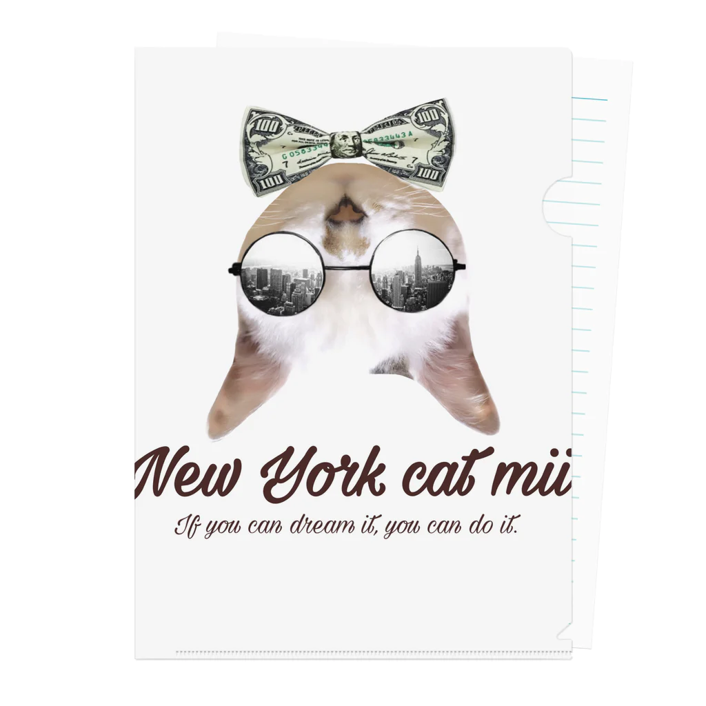 Mii's Shopのニューヨークキャットみー クリアファイル