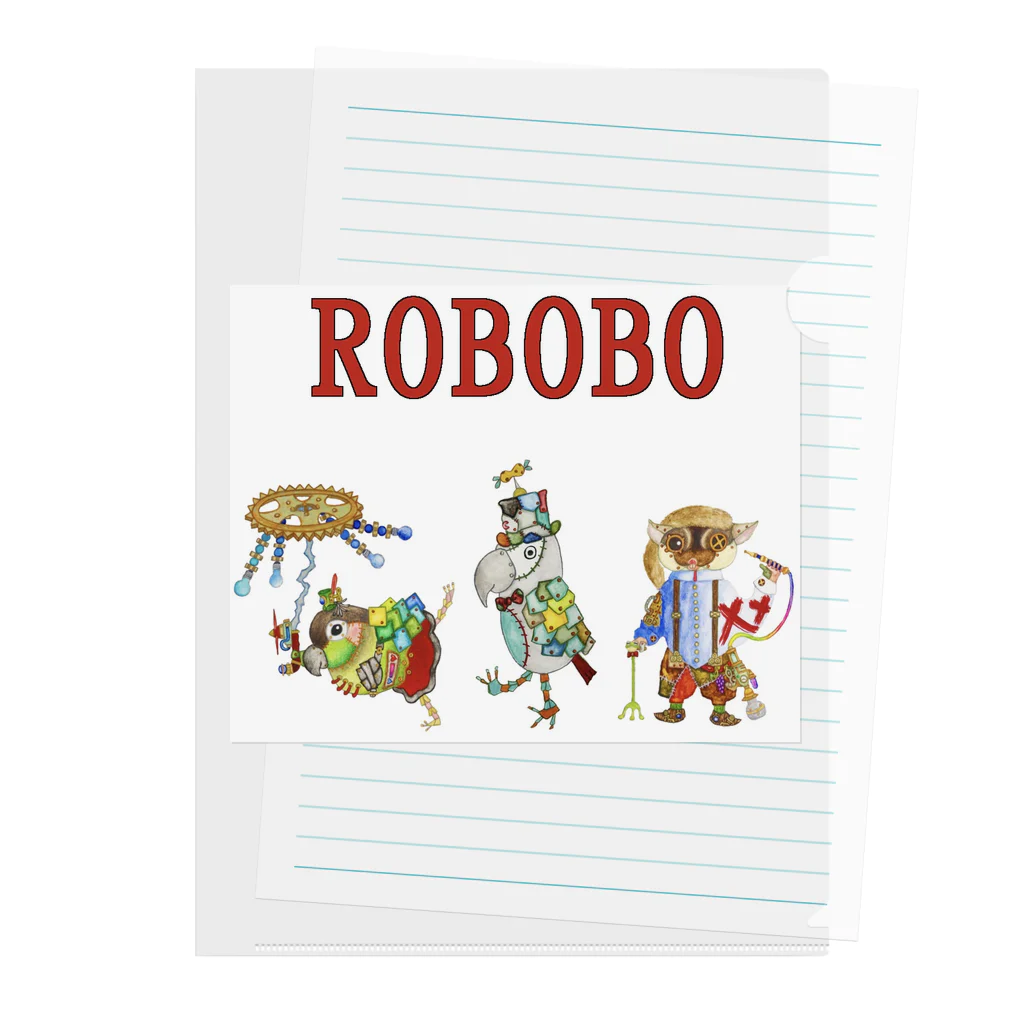 ねこぜや のROBOBO ロボトリオ🤖 Clear File Folder