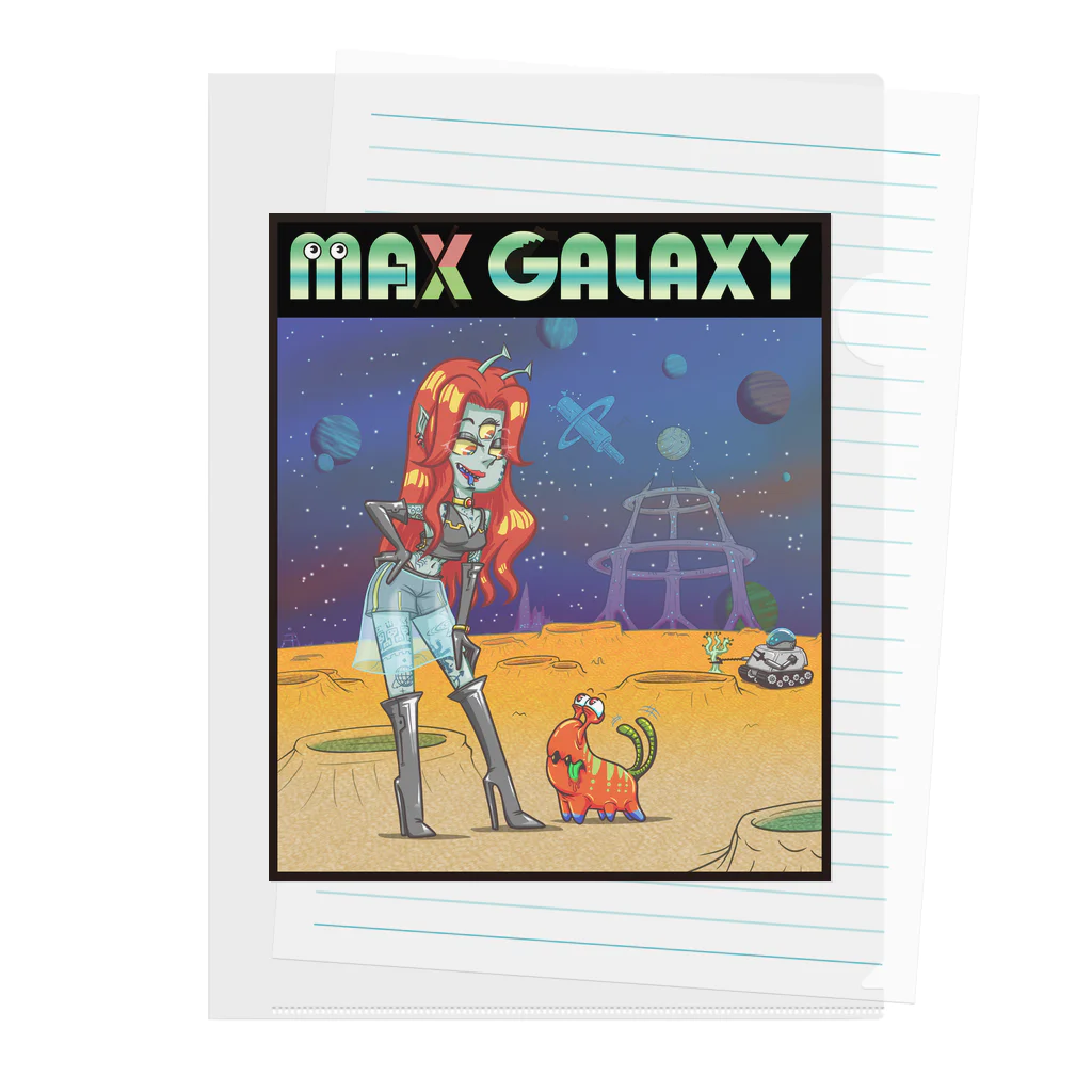 nidan-illustrationのMAX GALAXY Clear File Folder