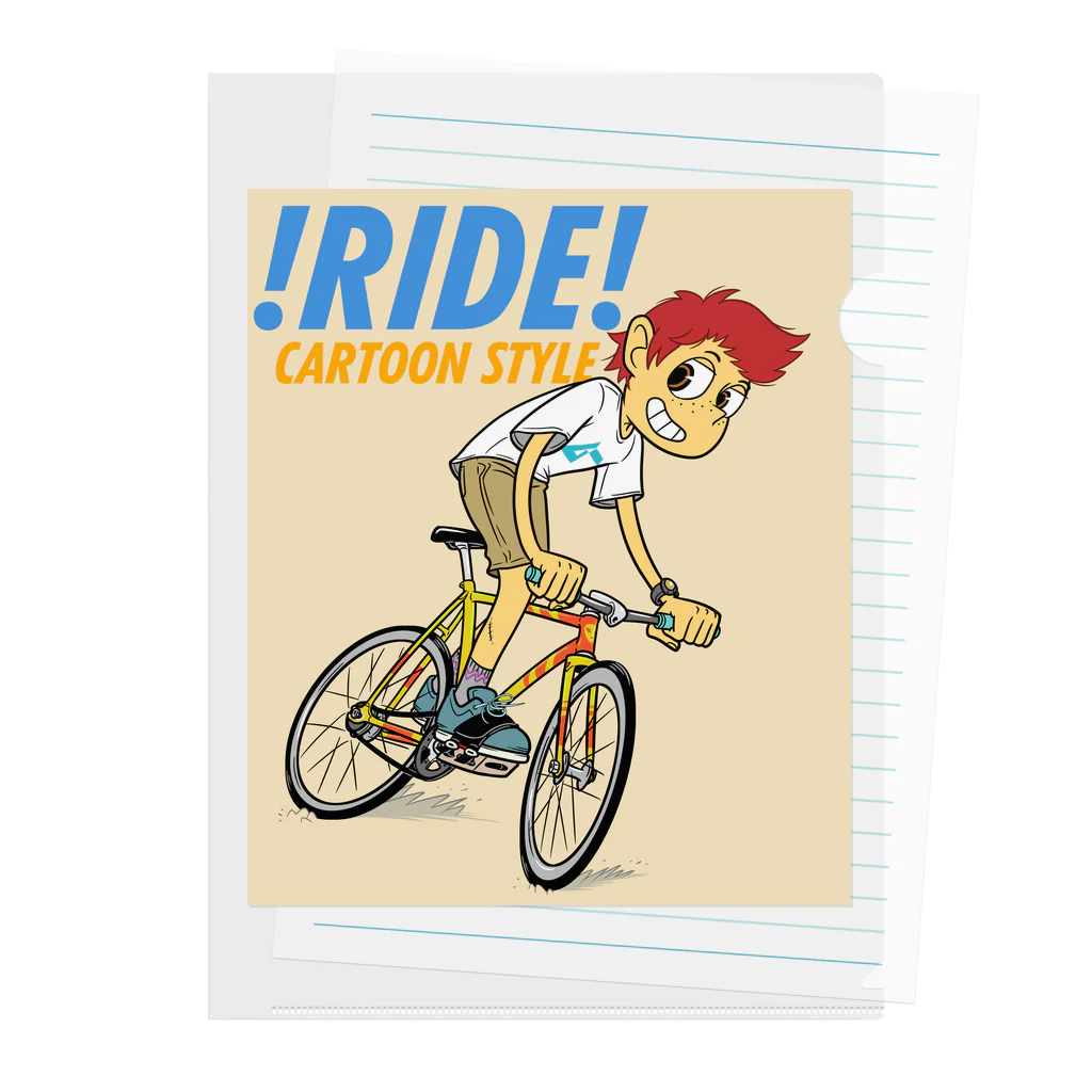 nidan-illustrationの!RIDE! (CARTOON STYLE) Clear File Folder