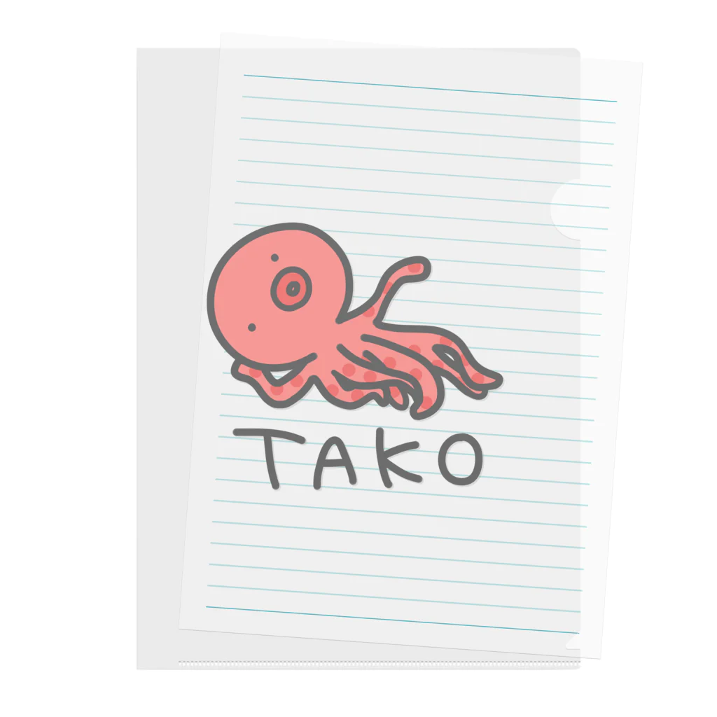 千月らじおのよるにっきのTAKO(色付き) Clear File Folder