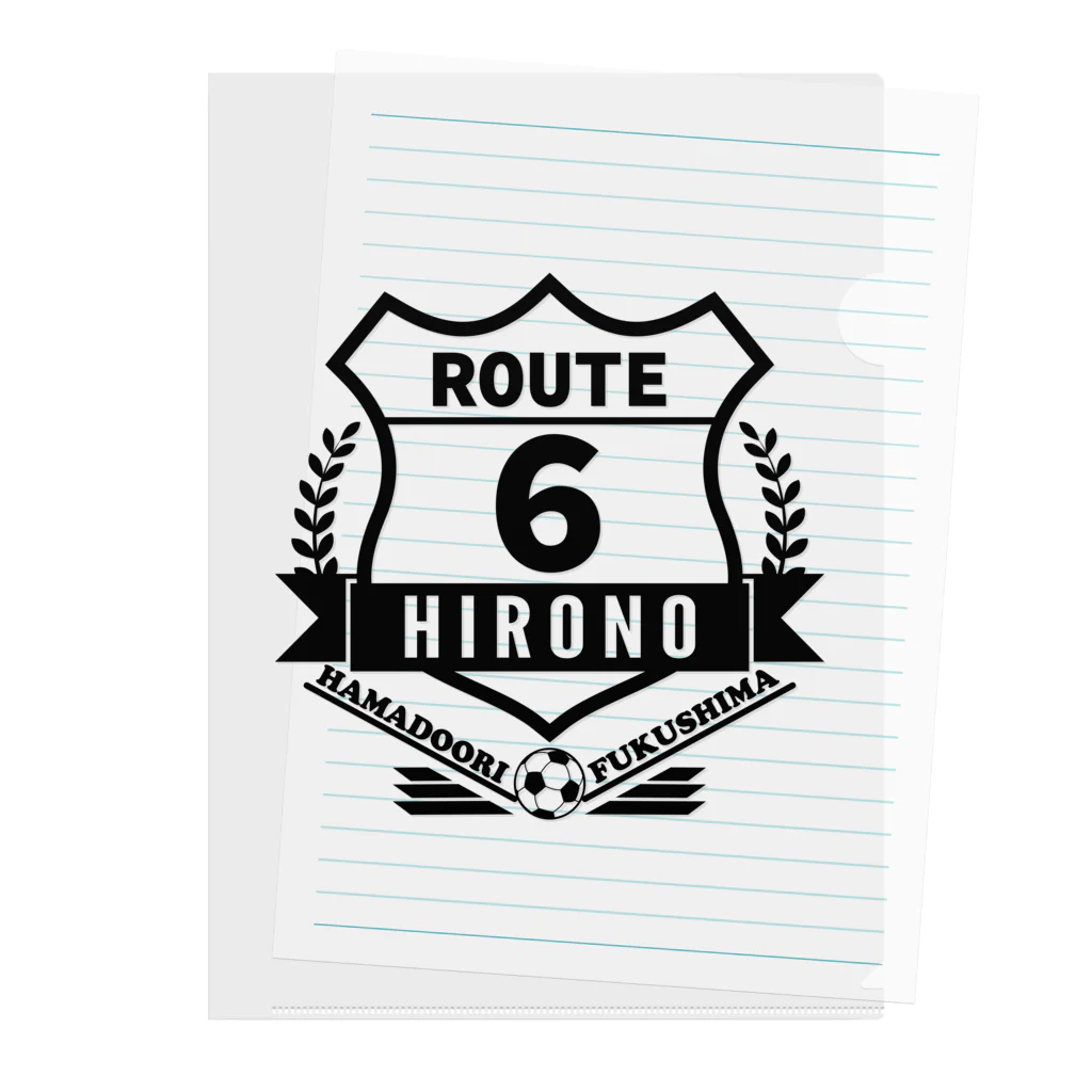 KUMA DESIGIN WORKSのROUTE6 広野ver. -サッカー- クリアファイル