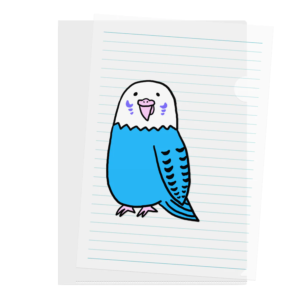 えかきにゃんこのお店♪のセキセイインコ Clear File Folder