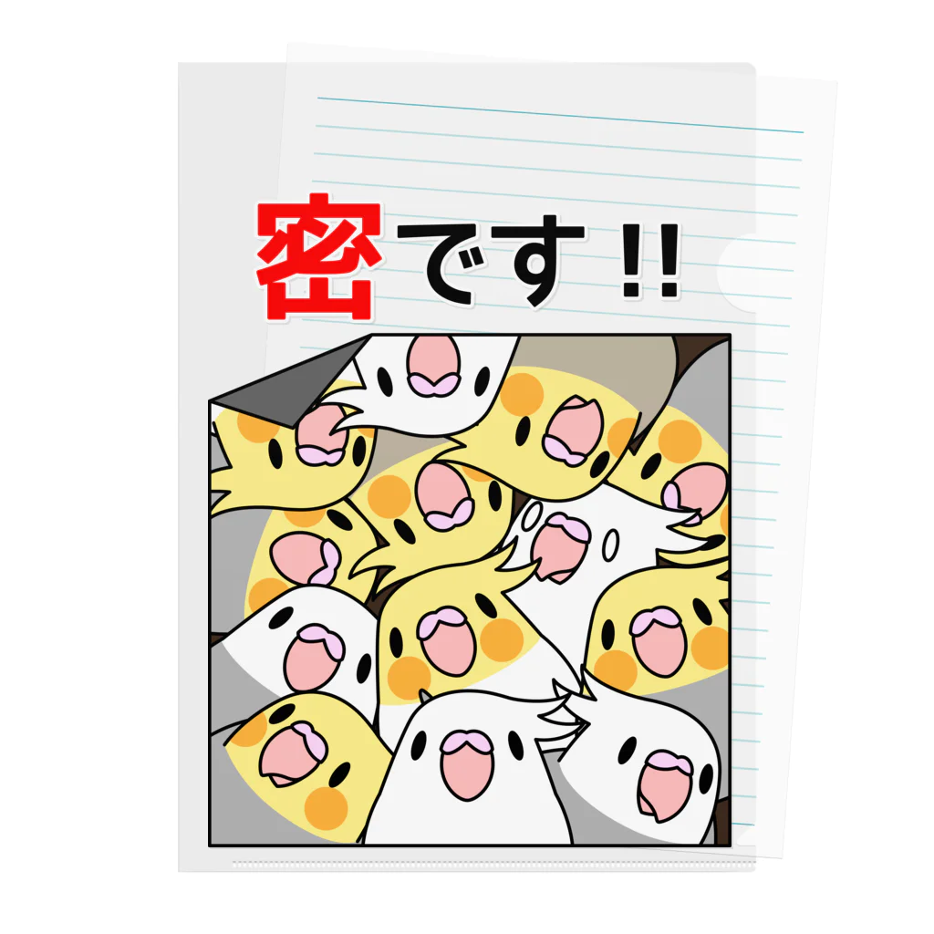 まめるりはことりの密です！オカメインコさん【まめるりはことり】 Clear File Folder