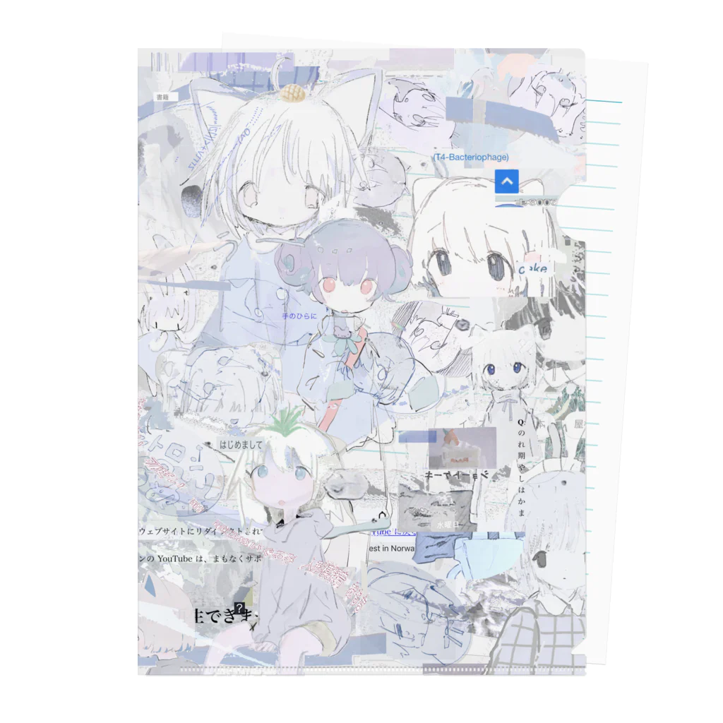 ゆーきんの絵ぐっずのゆーきん×砂気球 Clear File Folder