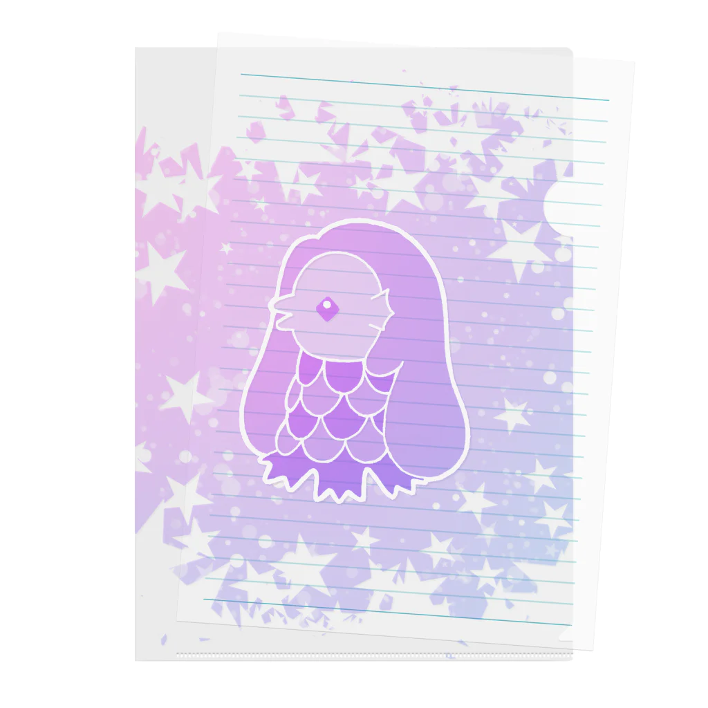 かわいいもののおみせ　いそぎんちゃくのゆめかわアマビエ Clear File Folder