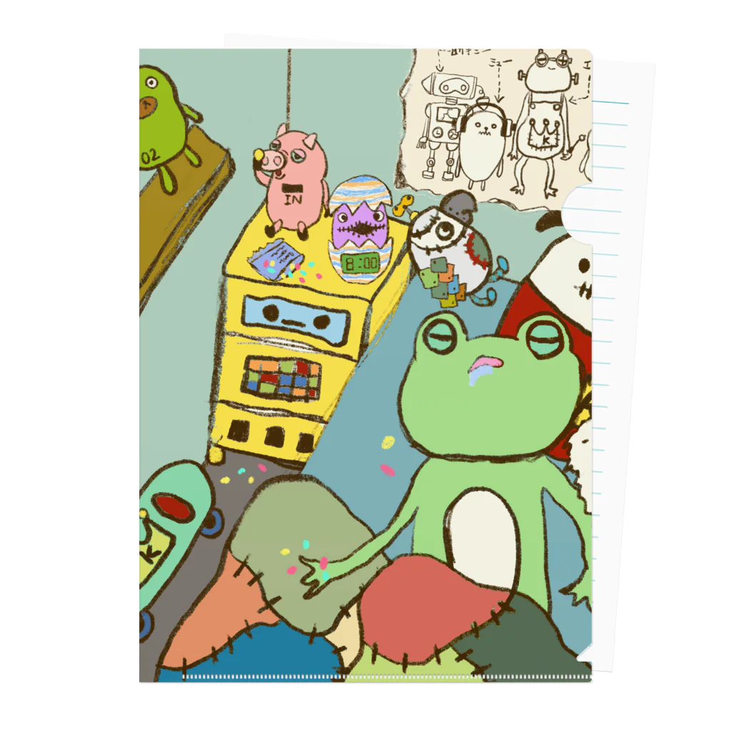 ねこぜや のモンスター工場🏭 Clear File Folder