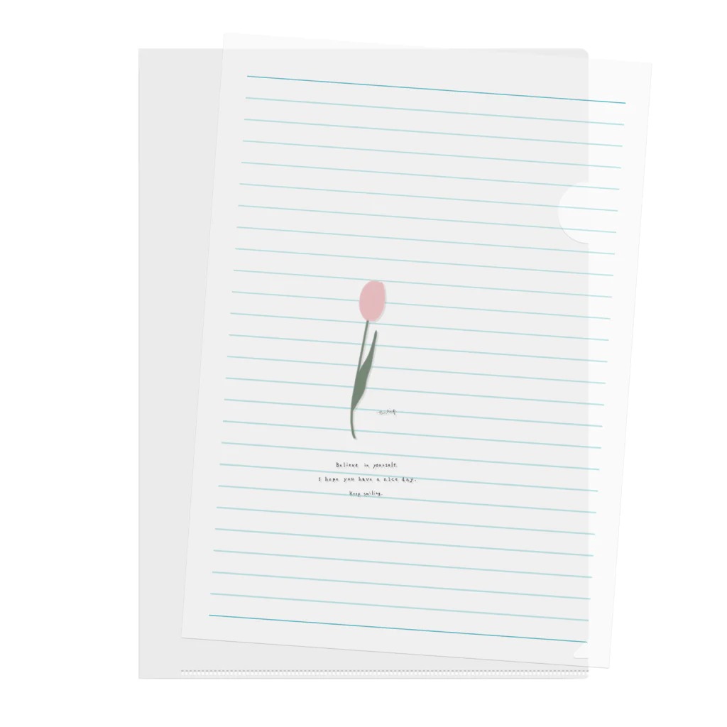 rilybiiの pink tulip message Clear File Folder