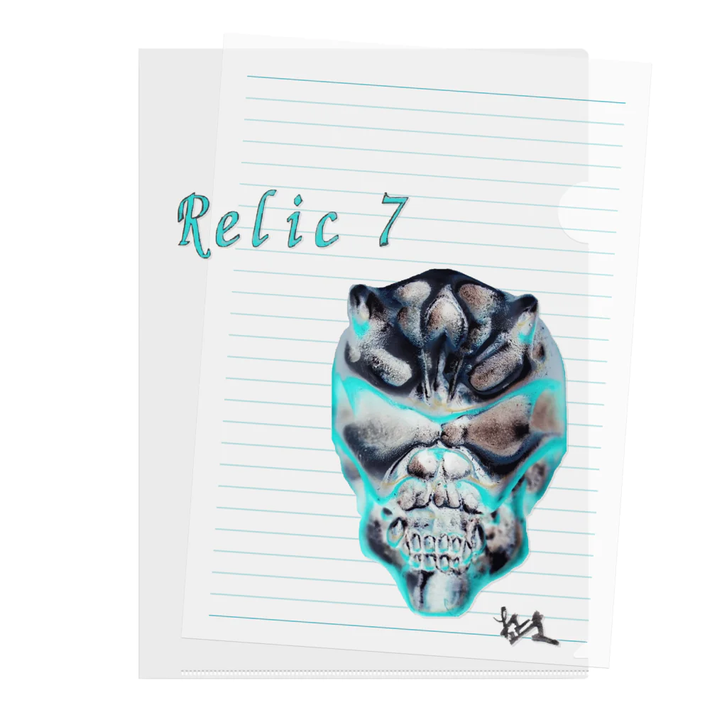 Relic7のRelic 7　二角鬼スカル Clear File Folder