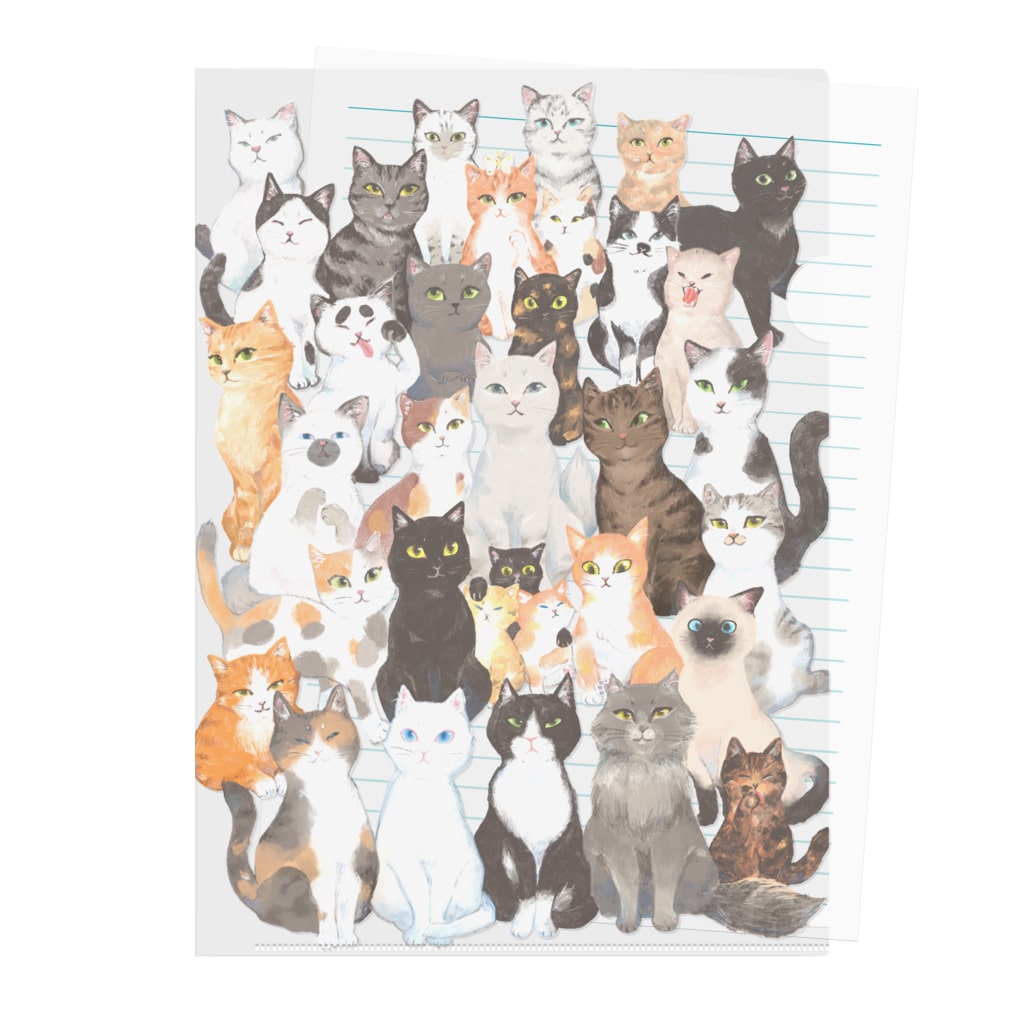 はるさめ商店の猫ネットワークA Clear File Folder