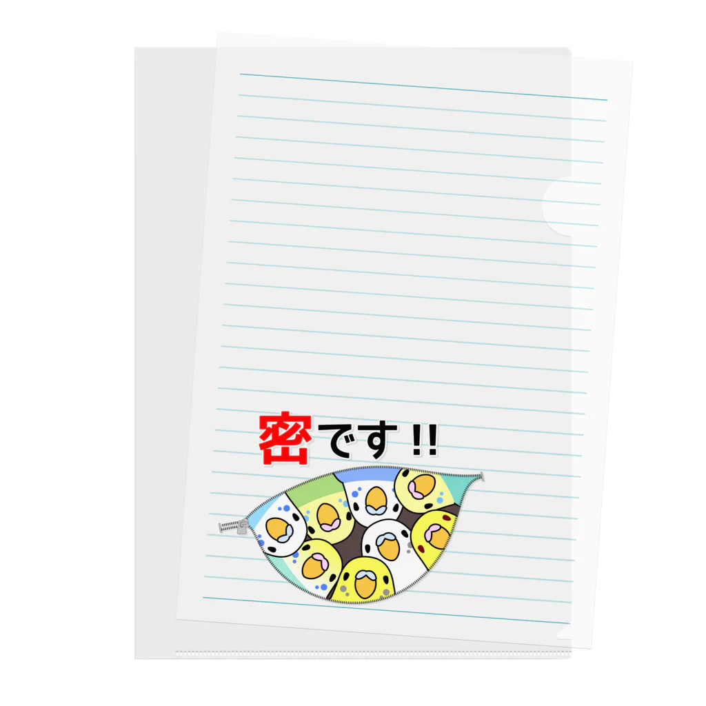 まめるりはことりの密です！セキセイインコさん【まめるりはことり】 Clear File Folder