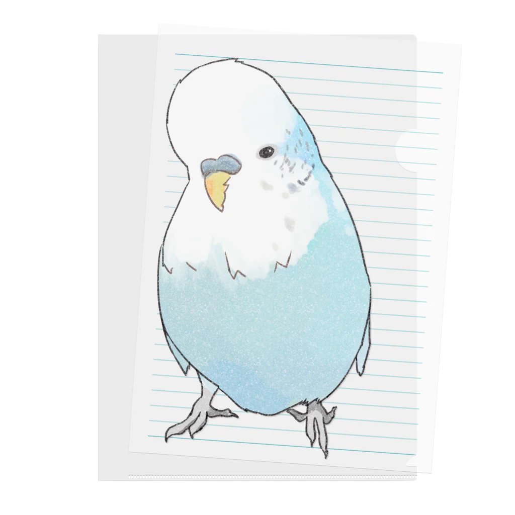 まめるりはことりの可愛いジャンボセキセイインコ【まめるりはことり】 Clear File Folder