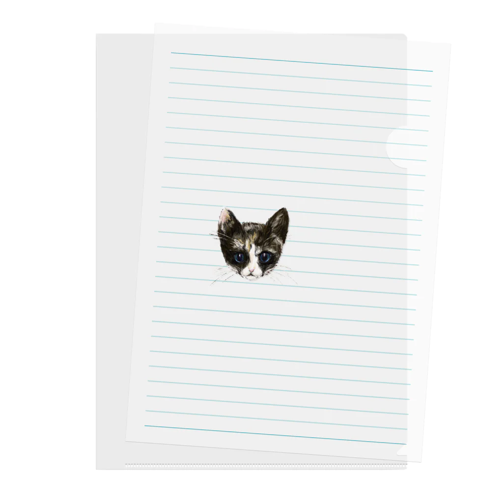 松村有莉の店の三毛猫の幸子(サチコ) Clear File Folder