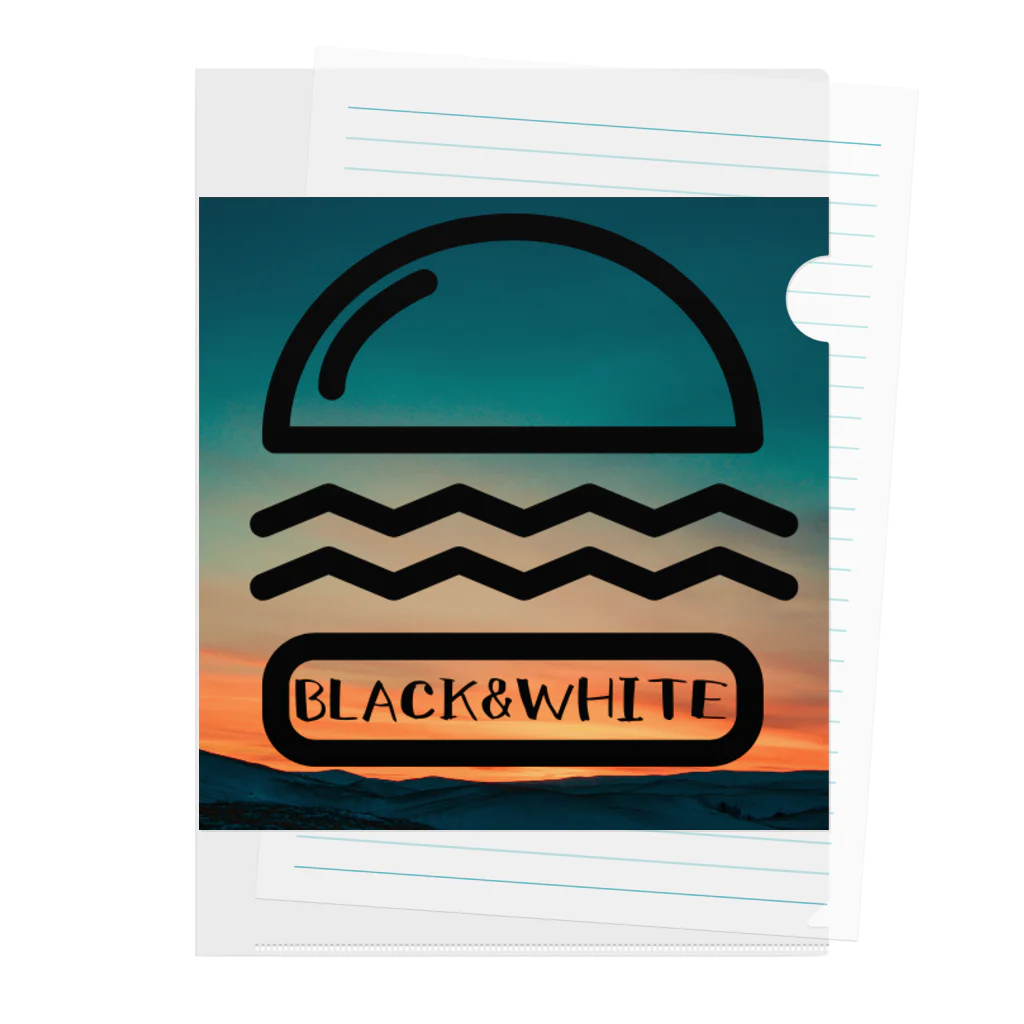 BLACK&WHITEの店頭販売用 クリアファイル