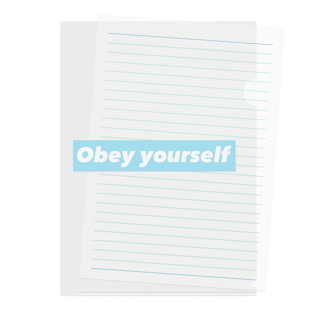 クドームーンの“Obey yourself” Clear File Folder