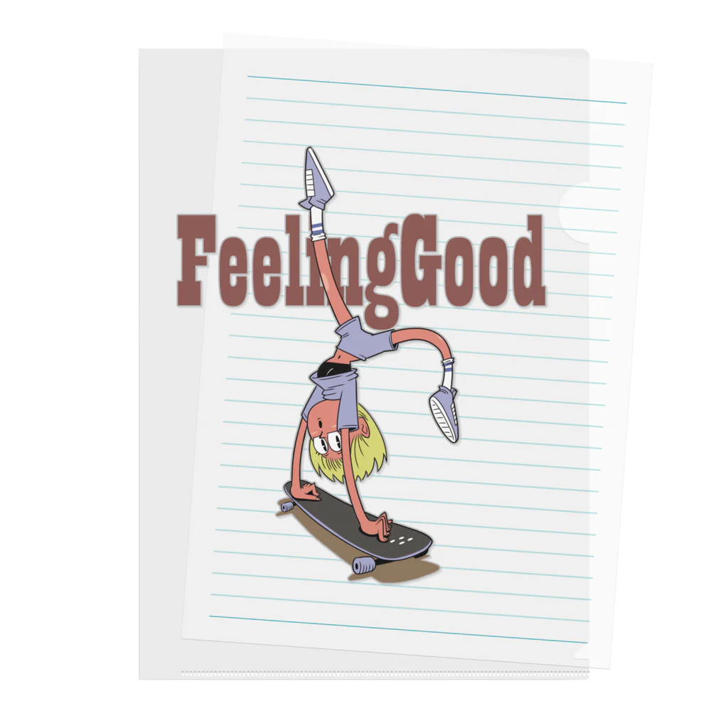 nidan-illustrationの"feeling good" クリアファイル