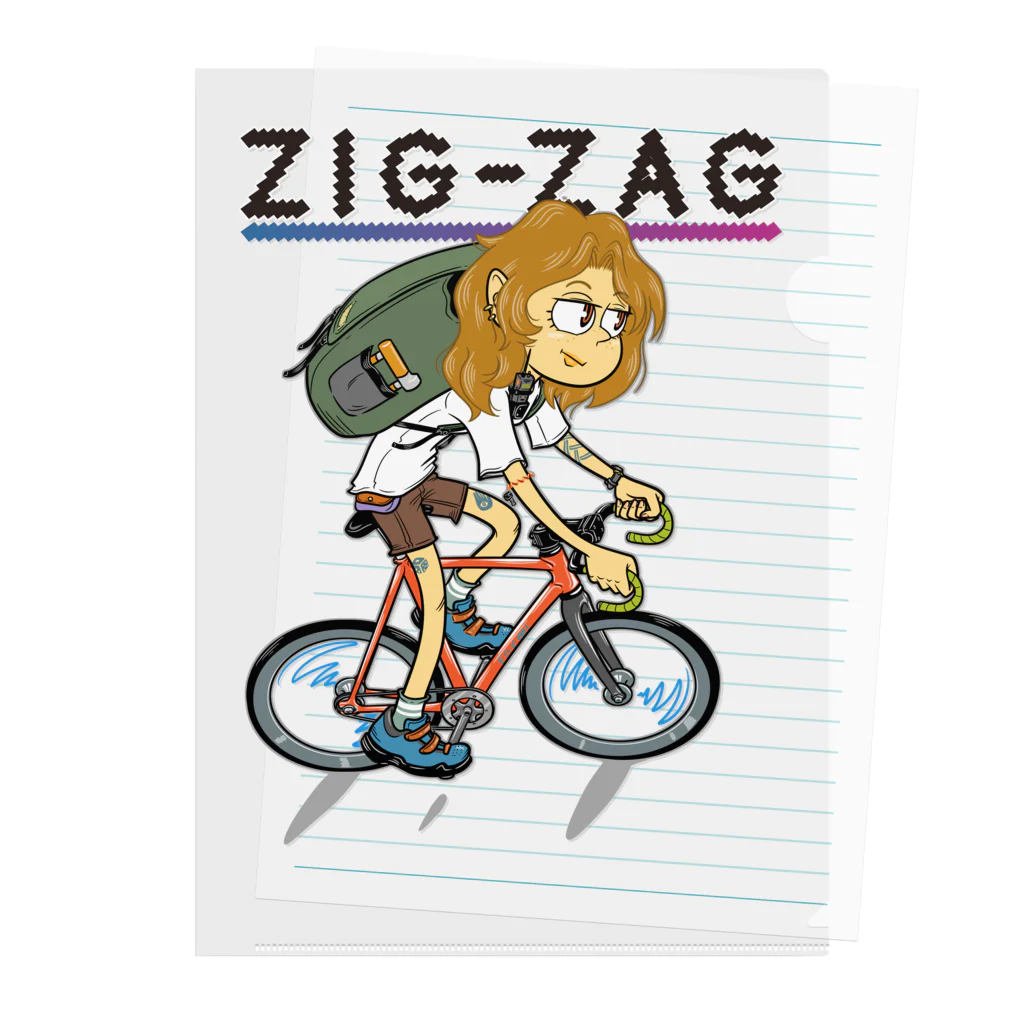 nidan-illustrationの“ZIG-ZAG” 2 Clear File Folder