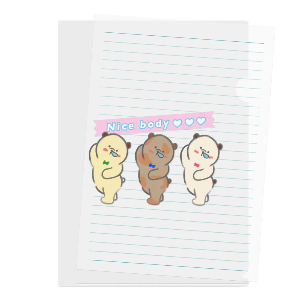 はなたれわんこ。のはなたれわんこ。ーNice body Clear File Folder