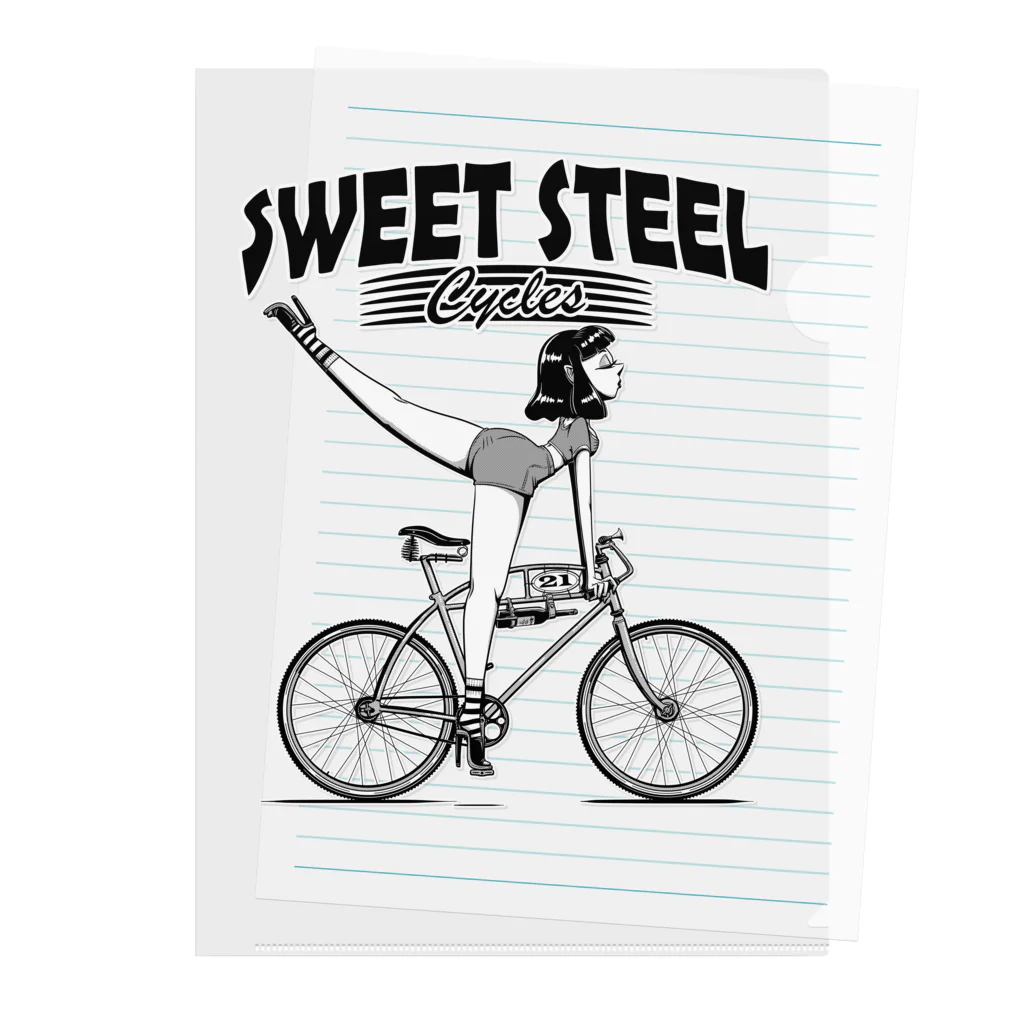 nidan-illustrationの"SWEET STEEL Cycles" #1 クリアファイル