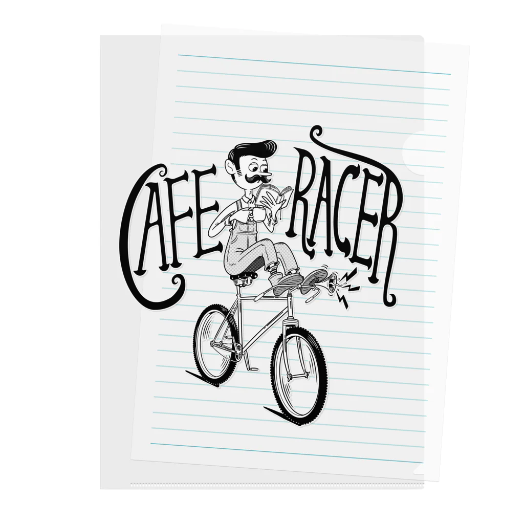 nidan-illustrationの"CAFE RACER" Clear File Folder