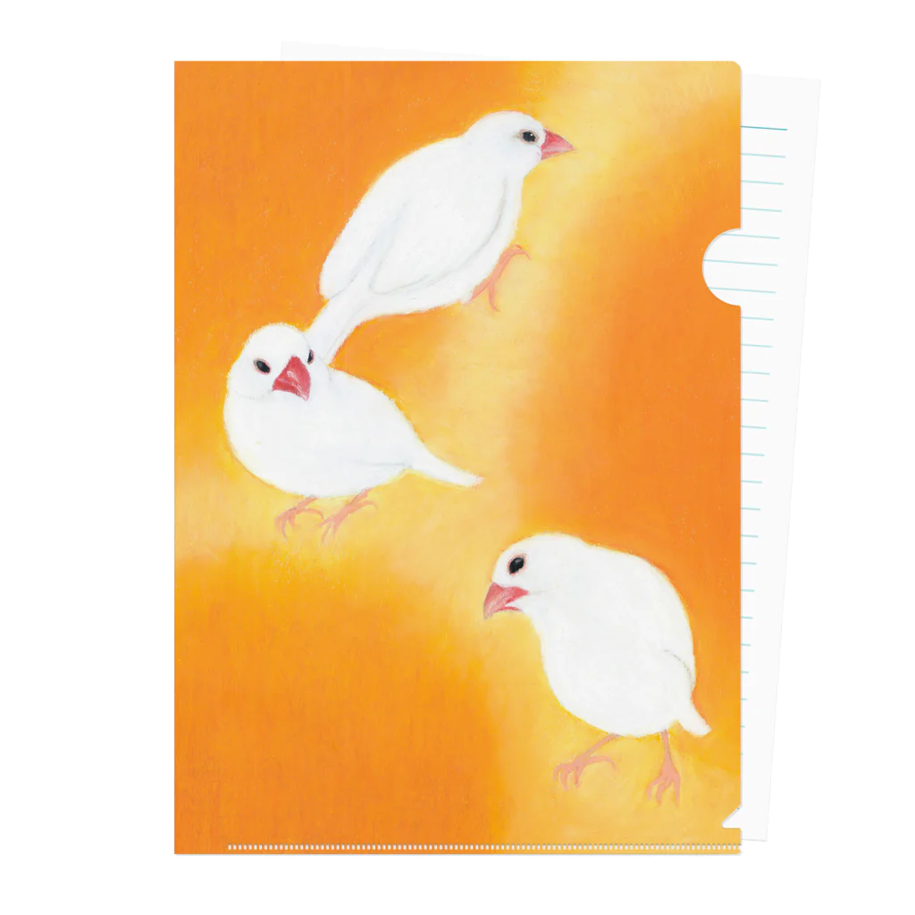 pastelfufuの文鳥『灯』 Clear File Folder