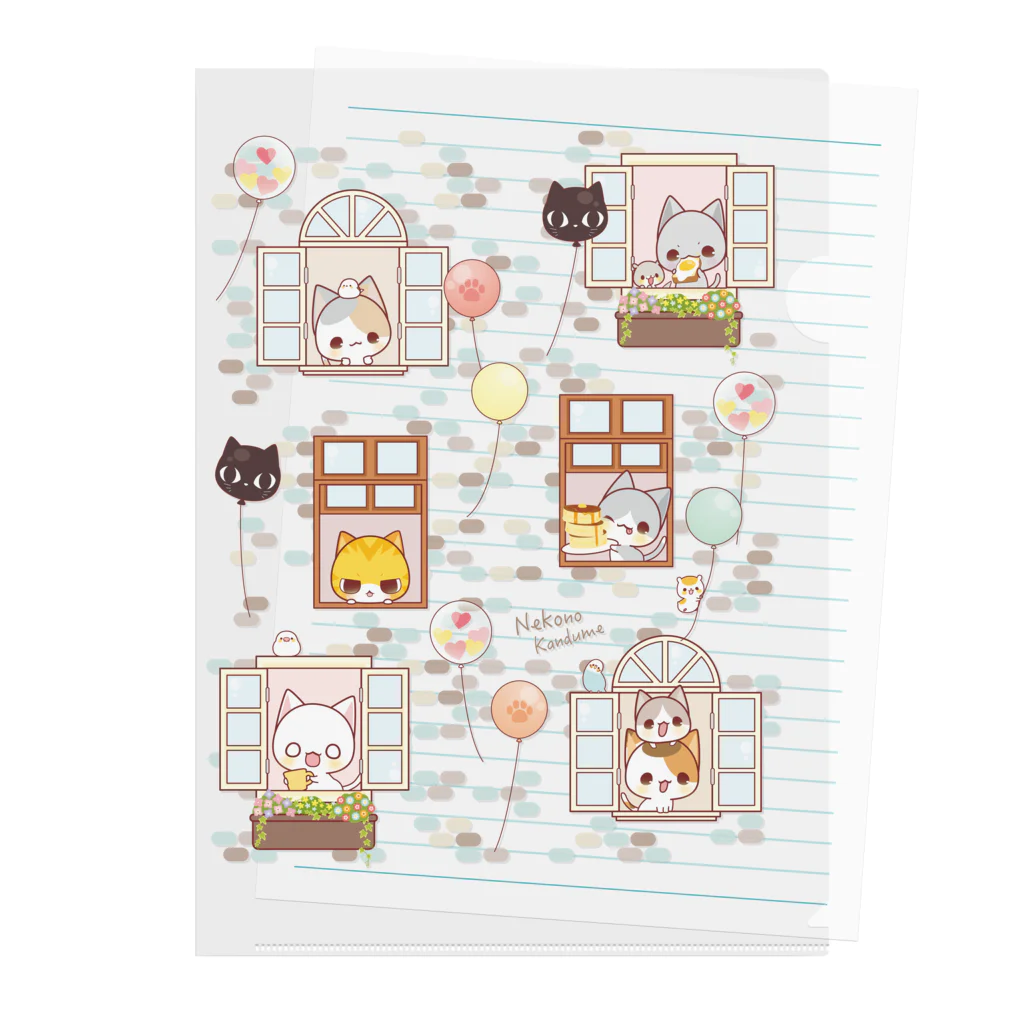 aska/ねこのかんづめのメゾン・ド・にゃんこ Clear File Folder