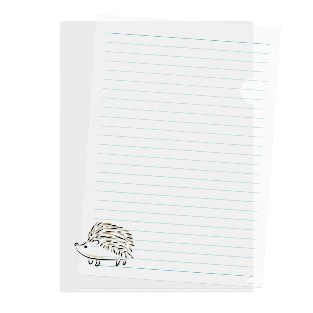 海のサワガニのハリネズミ Clear File Folder