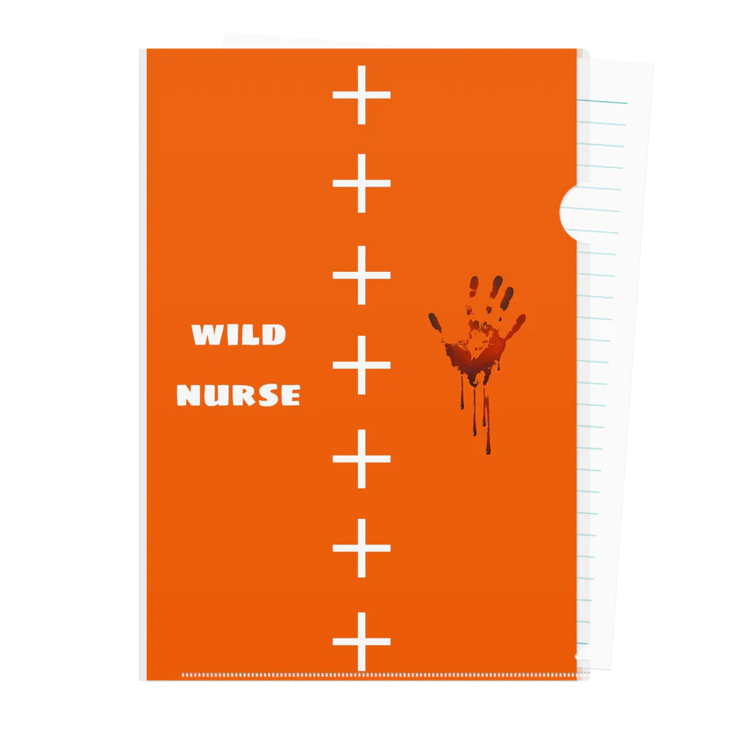 No.9 -number nine- (suzuri支店)のwild nurse シリーズ。Orange Clear File Folder