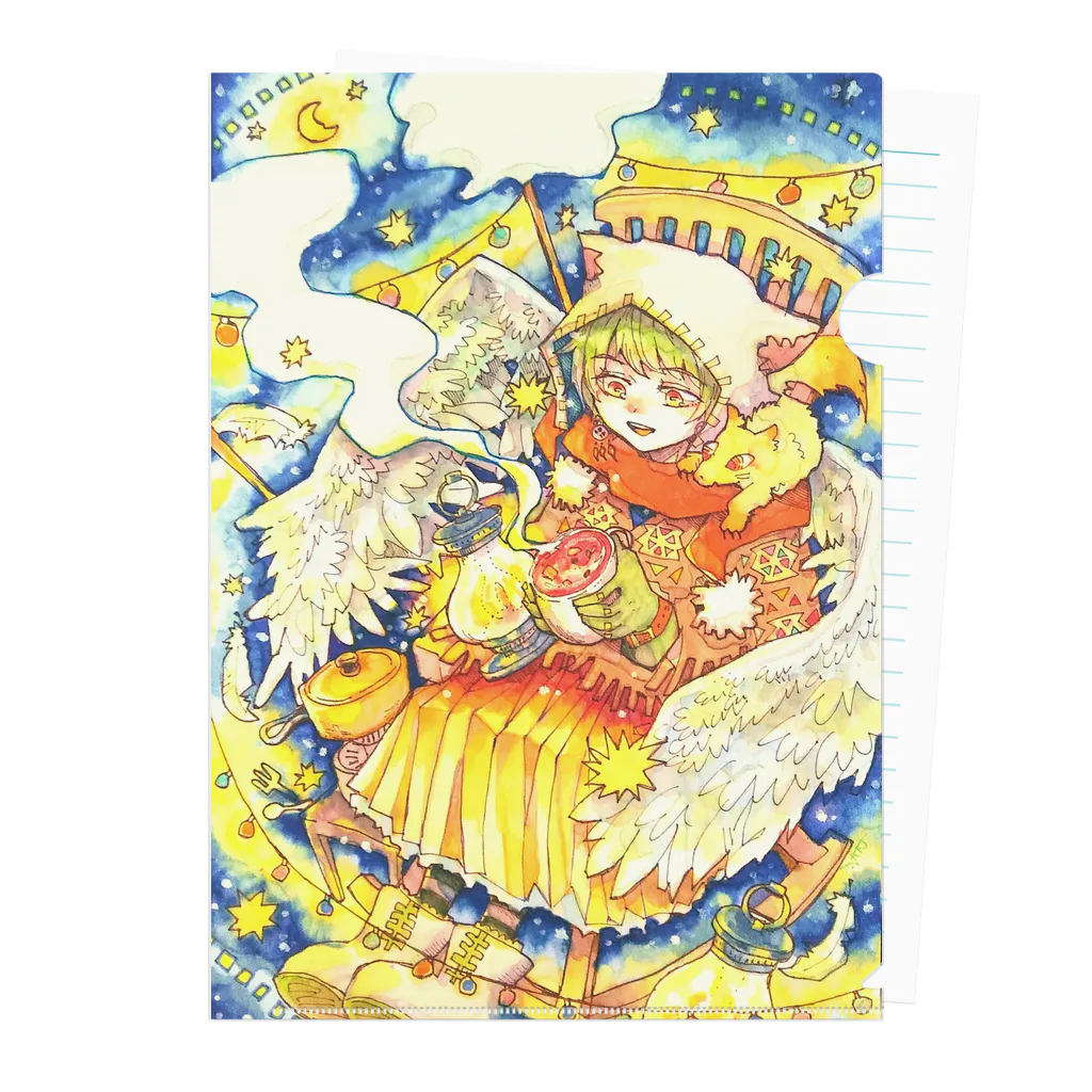 牧野/bokuyaの星空のキャンプタイム Clear File Folder