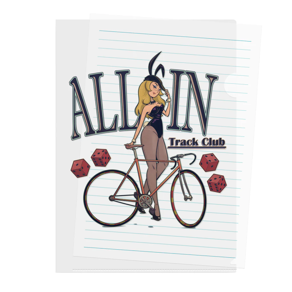 nidan-illustrationの"ALL IN -Track Club-" Clear File Folder