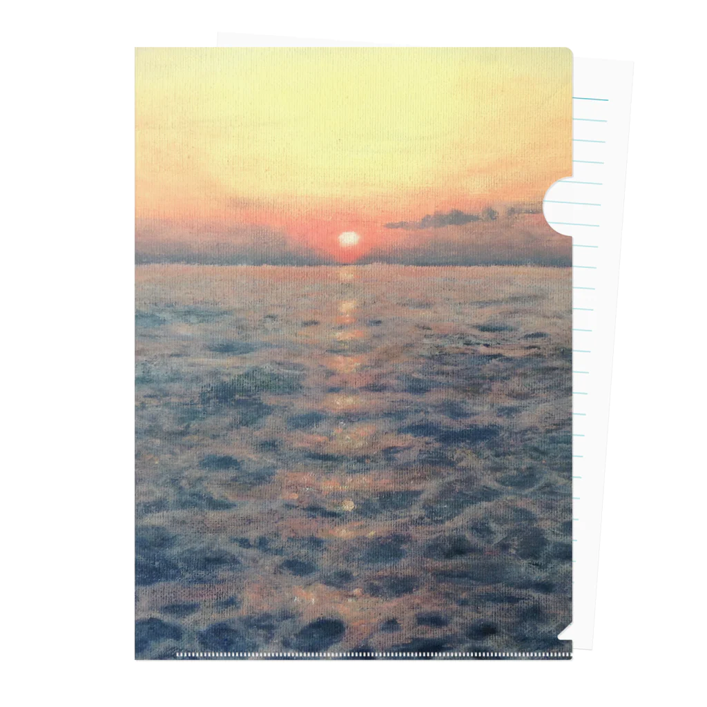 skysodaの海と夕日 Clear File Folder