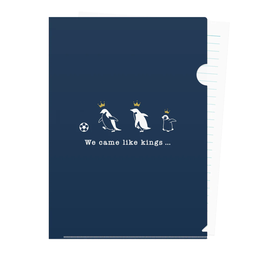 toriのおみせのPenguins(ホワイト) Clear File Folder