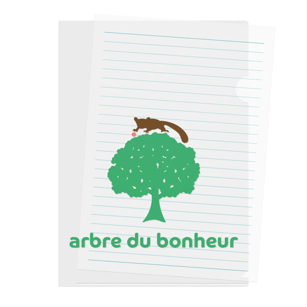 arbre du bonheurのarbre du bonheur ロゴ カラー クリアファイル