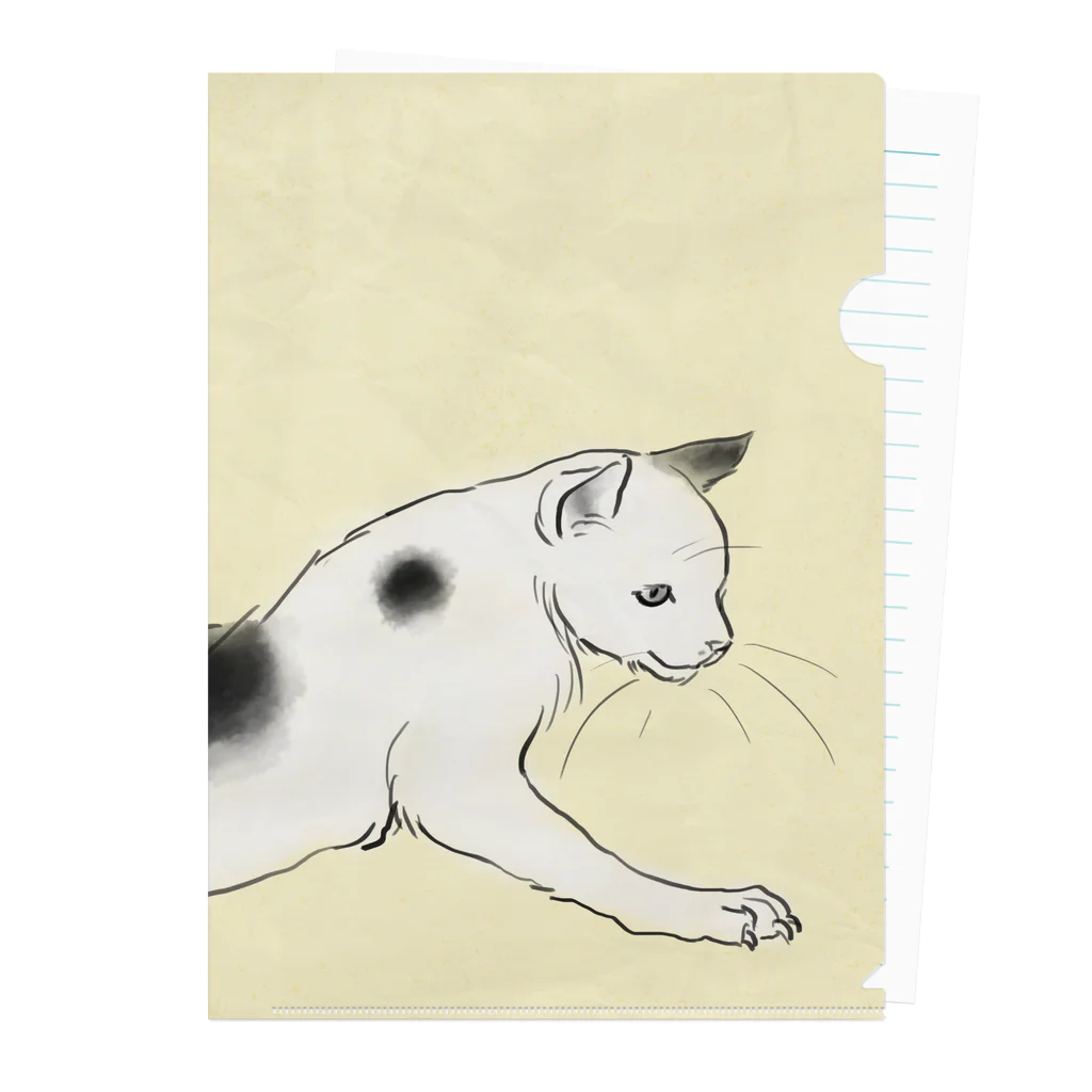 無真獣73号の横たわる猫 クリアファイル