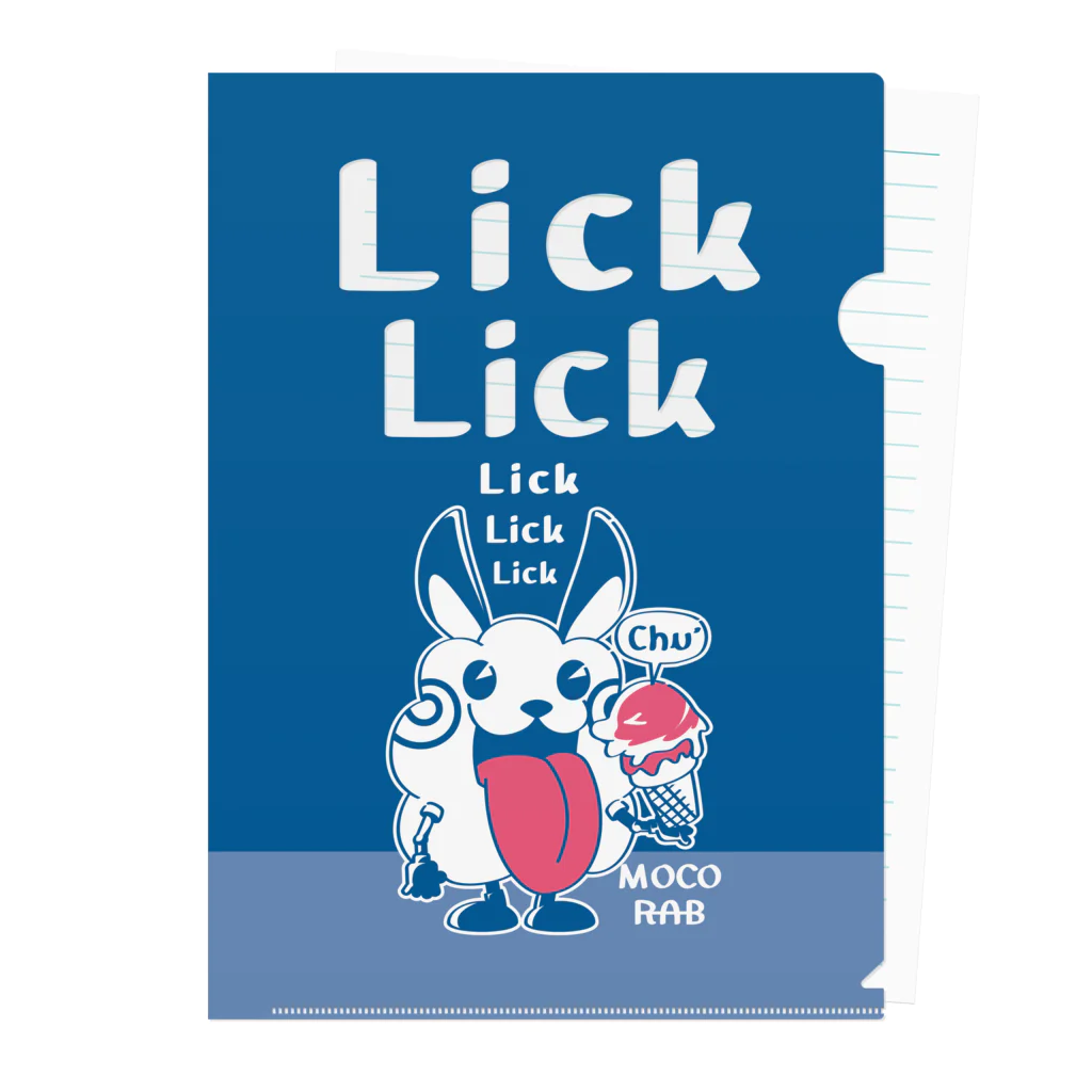 イラスト MONYAAT のCT123 モコモコラビット1号*Lick Lick Lick クリアファイル