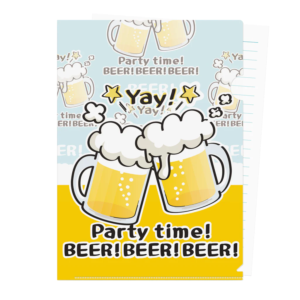 イラスト MONYAAT のCT125 BEER!BEER!BEER!*C Clear File Folder