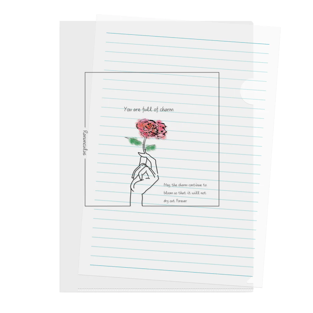 *BLu-e:GarDen*のRanunculus Clear File Folder