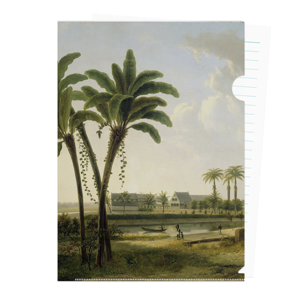 The Netherlands paintingのスリナムのマリエンボッシュコーヒー農園の眺め／Gezicht op de koffieplantage Marienbosch in Suriname Clear File Folder