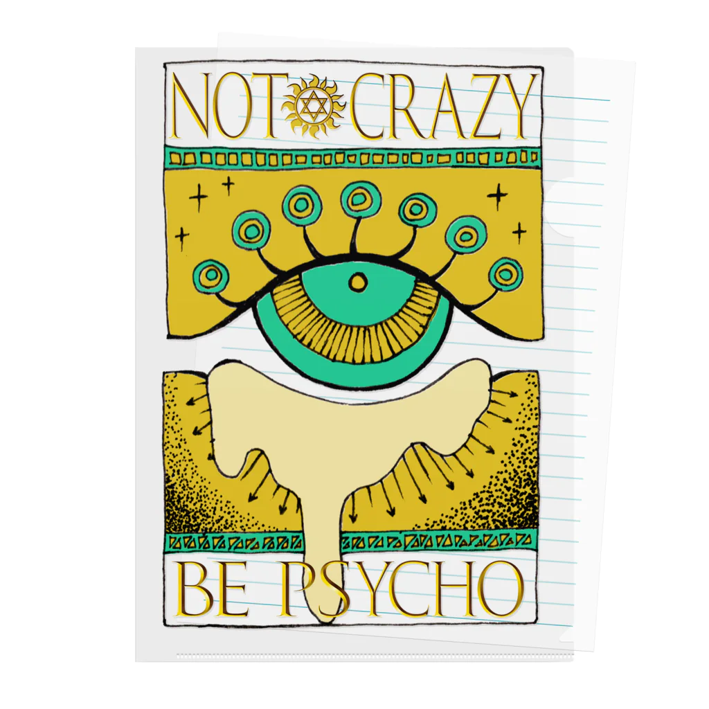 Paint 'em allのNot crazy be psycho　おめめ Clear File Folder